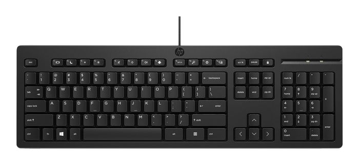 HP Teclado 125 Alámbrico - Distribución Nórdica (Nordic) para Productividad Diaria HP Teclado 125 Alámbrico - Distribución Nórdica (Nordic) para Productividad Diaria