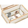 Caja-Joyero Home ESPRIT Dorado Metal Cristal 15 x 11 x 5,5 cm