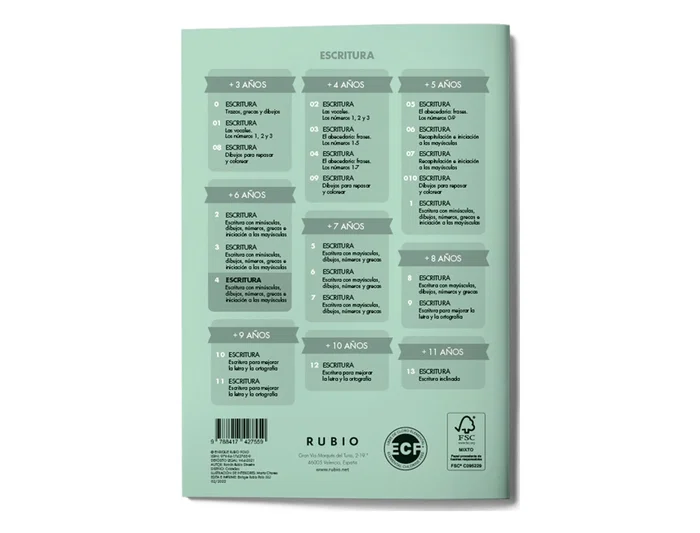 Rubio Cuaderno de Caligrafía Nº 4 Rubio Cuaderno de Caligrafía Nº 4