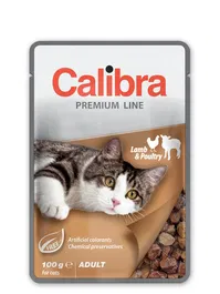 Calibra Pouch Adult Cordero Pollo Caja 24x100 gr para Gatos