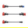go-eCharger Gemini flex Adaptador 11 kW, Set 3 piezas (Negro, 30cm)