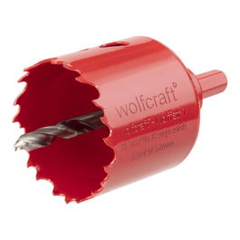 Wolfcraft Sierra de Corona Bimetal Ø51 mm x 40 mm Profundidad - HSS para Madera, Metal, Plástico, Placas de Yeso y Aislante
