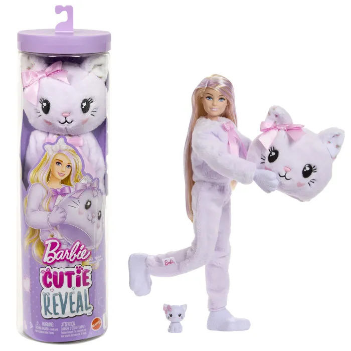 Barbie Cutie Reveal Gatito Lila con Lazos Dulces