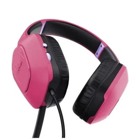 Trust Gaming Auriculares Gaming GXT 415 Zirox con Micrófono Jack 3.5mm Rosas para PC y Consola Ligeros y Cómodos