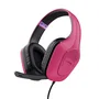 Trust GXT 415P Zirox Auriculares Gaming Alámbrico con Micrófono Plegable, Diadema Ajustable, Color Rosa, Cable 2m, Jack 3.5mm, Altavoces 50mm, Compatible PC y Consolas