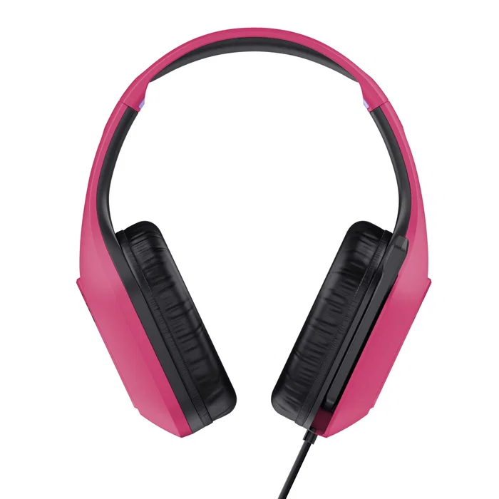 Trust GXT 415P Zirox Auriculares Gaming Alámbrico con Micrófono Plegable, Diadema Ajustable, Color Rosa, Cable 2m, Jack 3.5mm, Altavoces 50mm, Compatible PC y Consolas