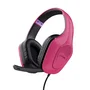 Trust GXT 415P Zirox Auriculares Gaming Alámbrico con Micrófono Plegable, Diadema Ajustable, Color Rosa, Cable 2m, Jack 3.5mm, Altavoces 50mm, Compatible PC y Consolas