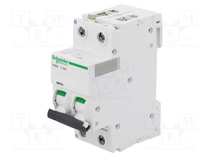 SCHNEIDER ELECTRIC Interruptor magnetotérmico iC60N 20A 1+N 400VAC 6kA SCHNEIDER ELECTRIC Interruptor magnetotérmico iC60N 20A 1+N 400VAC 6kA