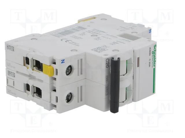 SCHNEIDER ELECTRIC Interruptor magnetotérmico iC60N 20A 1+N 400VAC 6kA SCHNEIDER ELECTRIC Interruptor magnetotérmico iC60N 20A 1+N 400VAC 6kA