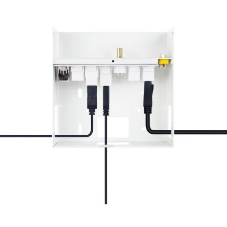 Nanocable Caja de Conexiones Multimedia de Pared 10.35.0004 - VGA, 2x HDMI, Jack 3.5, USB-C 10G, USB-B 2.0, USB-A 3.0, RJ45 Cat.6A STP, Blanco