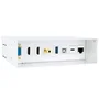 Nanocable Caja de Conexiones Multimedia de Pared 10.35.0004 - VGA, 2x HDMI, Jack 3.5, USB-C 10G, USB-B 2.0, USB-A 3.0, RJ45 Cat.6A STP, Blanco