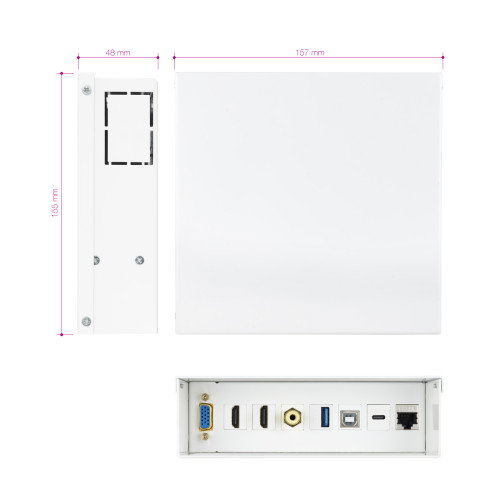 Nanocable Caja de Conexiones Multimedia Blanco 10.35.0004