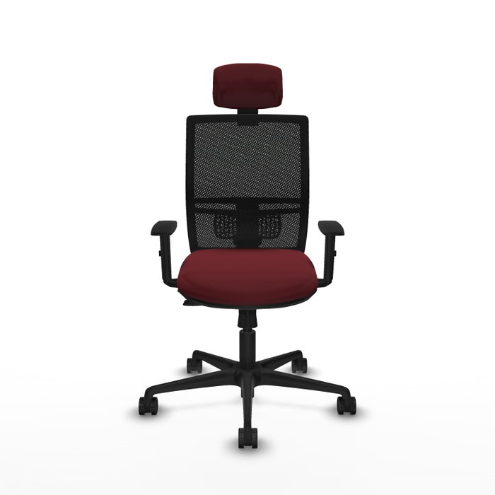 PIQUERAS Y CRESPO Silla de oficina Yunquera con mecanismo Sincro/Traslack, Granate y Negro PIQUERAS Y CRESPO Silla de oficina Yunquera con mecanismo Sincro/Traslack, Granate y Negro