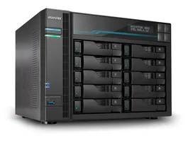 Asustor LOCKERSTOR 10 Pro AS7110T NAS Servidor 10 Bahías Procesador Intel Xeon E-2224 Quad-Core 3.4GHz 8GB ECC DDR4 2x10GbE 3x2.5GbE 2xM.2 Cache RAID 0,1