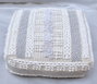 DKD Home Decor Cojín Suelo Nacla Boho Blanco Gris Algodón/Poliéster 60 x 60 x 25 cm