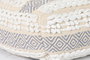 DKD Home Decor Cojín Suelo Nacla Boho Blanco Gris Algodón/Poliéster 60 x 60 x 25 cm
