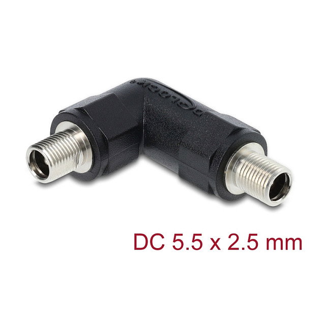 DeLOCK 90944 Adaptador DC 5,5 x 2,5 mm Hembra a Hembra Angular 90° DeLOCK 90944 Adaptador DC 5,5 x 2,5 mm Hembra a Hembra Angular 90°