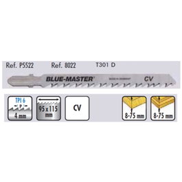 CELESA 5522 T301D Hojas de Calar para Madera y Plástico Fino, Grosor 8-75mm, 6 Dientes