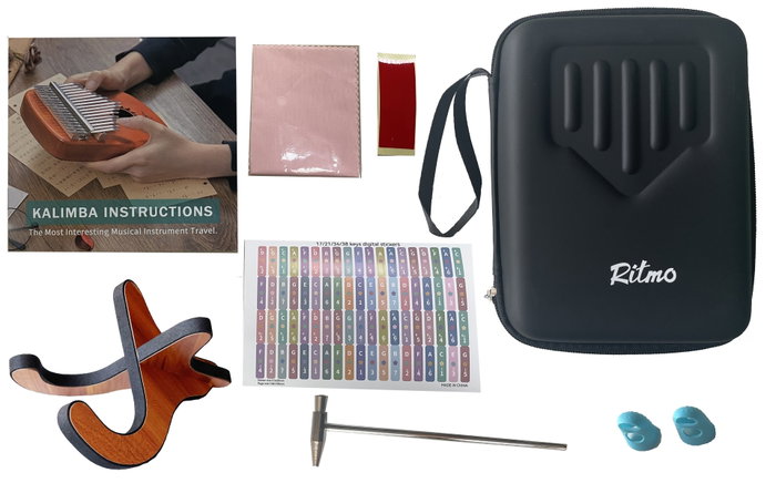 Ritmo Kalimba de Caoba de 17 Notas Marrón