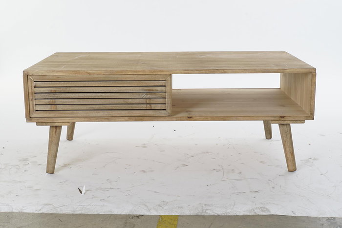 DKD Home Decor Mesa Centro Alpino Abeto Natural 59 x 38 x 99 cm