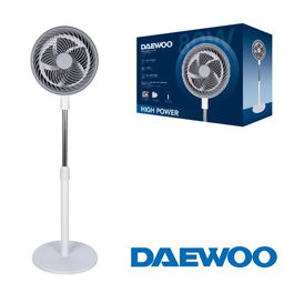 Daewoo Ventilador de Alta Velocidad de 10 Pulgadas (25 cm) 80W con Base Redonda