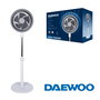 Daewoo Ventilador de Alta Velocidad de 10 Pulgadas (25 cm) 80W con Base Redonda