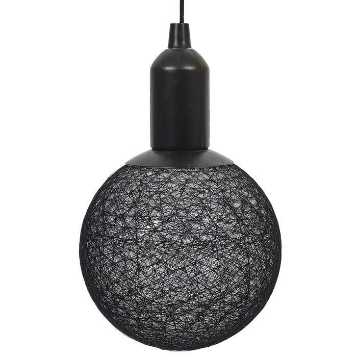 Home Deco Factory Lámpara de Bola LED para Colgar, 15 cm Diámetro, Luz Blanco Cálido (10 LEDs), Funciona con 3 Pilas AAA, Cable 1.15m, Negro Home Deco Factory Lámpara de Bola LED para Colgar, 15 cm Diámetro, Luz Blanco Cálido (10 LEDs), Funciona con 3 Pilas AAA, Cable 1.15m, Negro