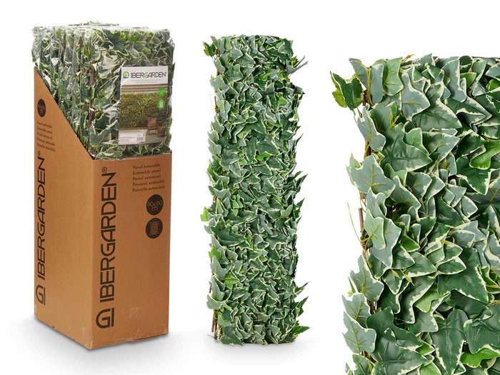 Ibergarden Panel Extensible para Jardín 90x180 cm, Plástico PEVA, Color Blanco y Verde, Incluye Hoja Blanca (Set de 8)