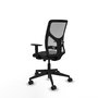 PIQUERAS Y CRESPO Silla de oficina Motilla con mecanismo Sincro/Traslack, Negro/Gris