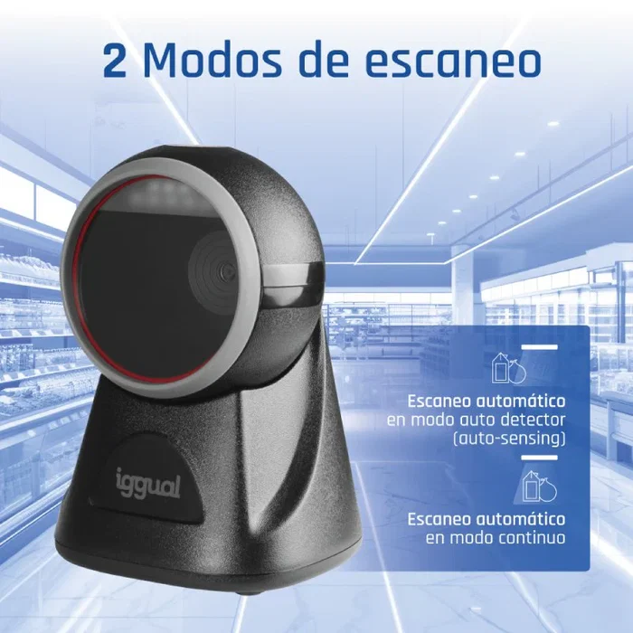 Iggual Lector de códigos de barras 2D de sobremesa USB