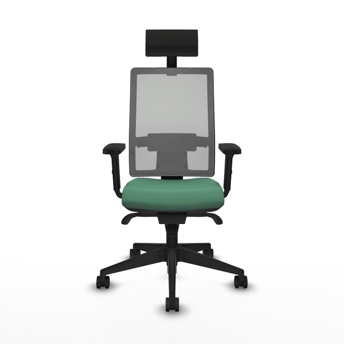 PIQUERAS Y CRESPO Silla de oficina Horna con mecanismo Sincro, Verde esmeralda y Gris PIQUERAS Y CRESPO Silla de oficina Horna con mecanismo Sincro, Verde esmeralda y Gris