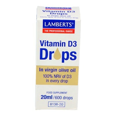LAMBERTS Vitamina D3 gotas 20ml LAMBERTS Vitamina D3 gotas 20ml