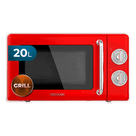 Cecotec ProClean 3110 Retro Red Microondas con grill de 20 L