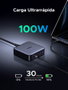 UGREEN Nexode Cargador de Escritorio 200W 2USB-A+4USB-C Negro, Gris