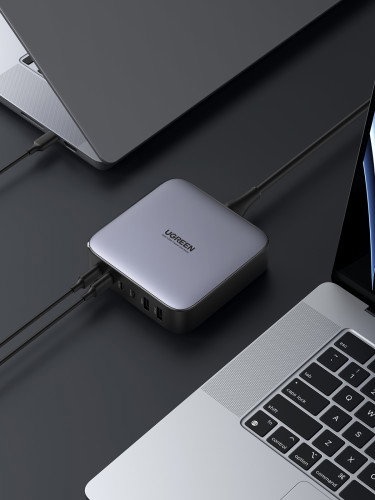 UGREEN Nexode Cargador de Escritorio 200W 2USB-A+4USB-C Negro, Gris