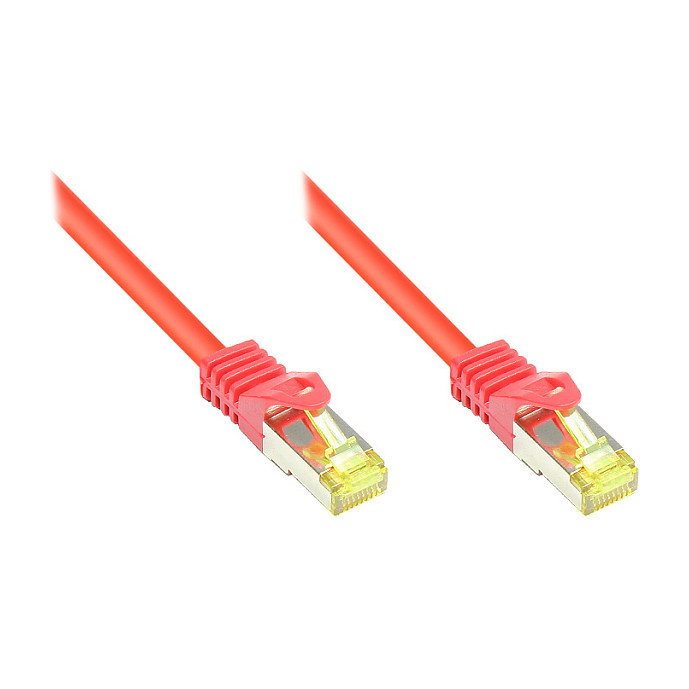 GoodConnections Cable de parcheo Cat7 de 5 m, Rojo, RJ-45 a RJ-45 GoodConnections Cable de parcheo Cat7 de 5 m, Rojo, RJ-45 a RJ-45