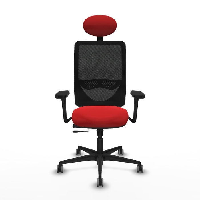PIQUERAS Y CRESPO Silla de oficina Zulema con mecanismo Sincro/Traslack, Rojo y Negro PIQUERAS Y CRESPO Silla de oficina Zulema con mecanismo Sincro/Traslack, Rojo y Negro
