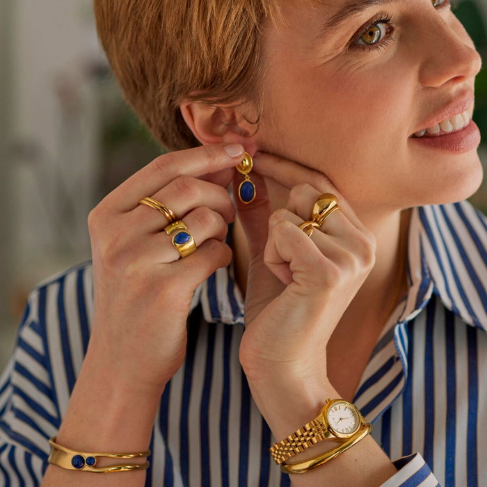 Pendientes Mujer One Jewels OJSE03D Dorado Azul