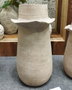 DKD Home Decor Jarrón de Terracota Artesanal Desgastado Beige 25x25x46,5 cm