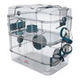 Zolux Rody3 duo Jaula de 2 niveles Azul - 41 x 27 x 40.5 cm