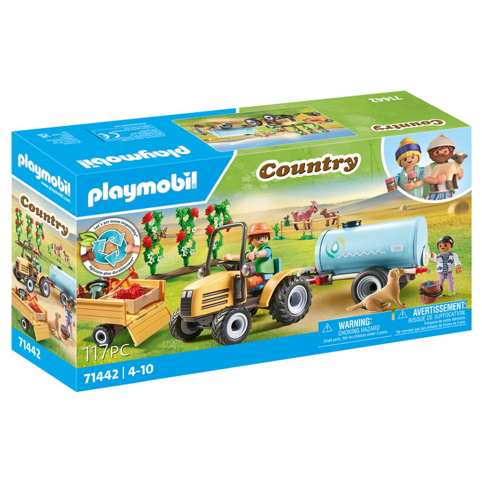 PLAYMOBIL Tractor con tráiler y cisterna Country 71442 PLAYMOBIL Tractor con tráiler y cisterna Country 71442