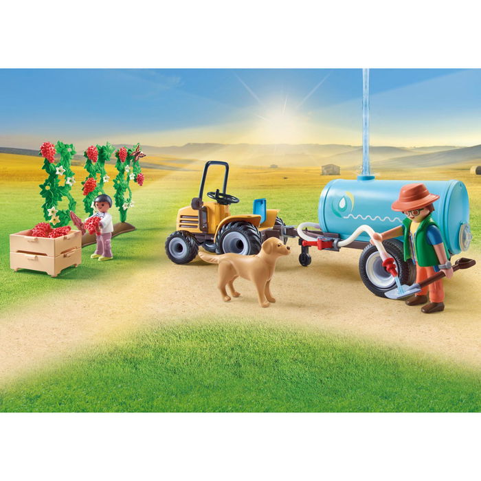 Playmobil Tractor Con Tráiler Y Cisterna Country 71442 - Juego de Aventura Agrícola para Niños +4 Años