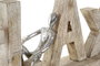 DKD Home Decor Decoración Mango y Aluminio Relax Natural