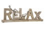 DKD Home Decor Decoración Mango y Aluminio Relax Natural