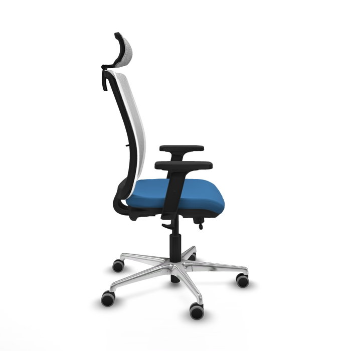 PIQUERAS Y CRESPO Silla de oficina Haches Azul claro y Blanco