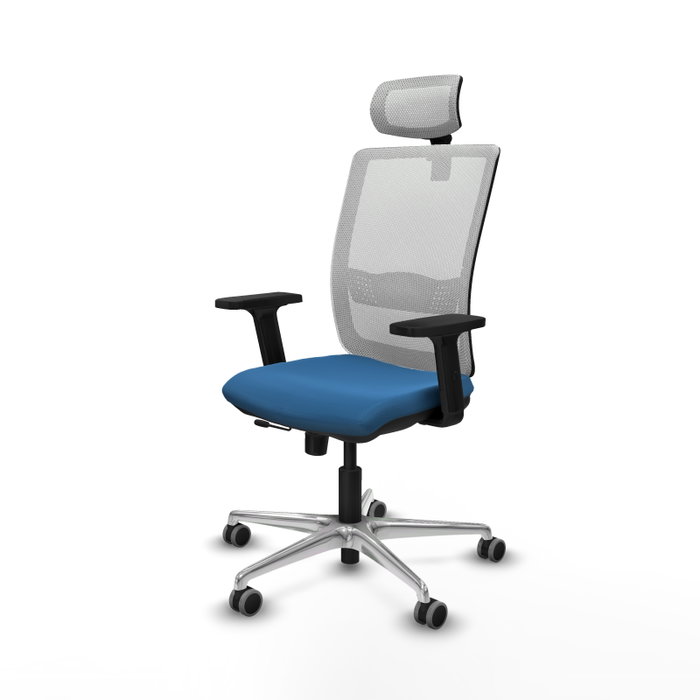 PIQUERAS Y CRESPO Silla de oficina Haches Azul claro y Blanco