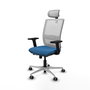 PIQUERAS Y CRESPO Silla de oficina Haches Azul claro y Blanco