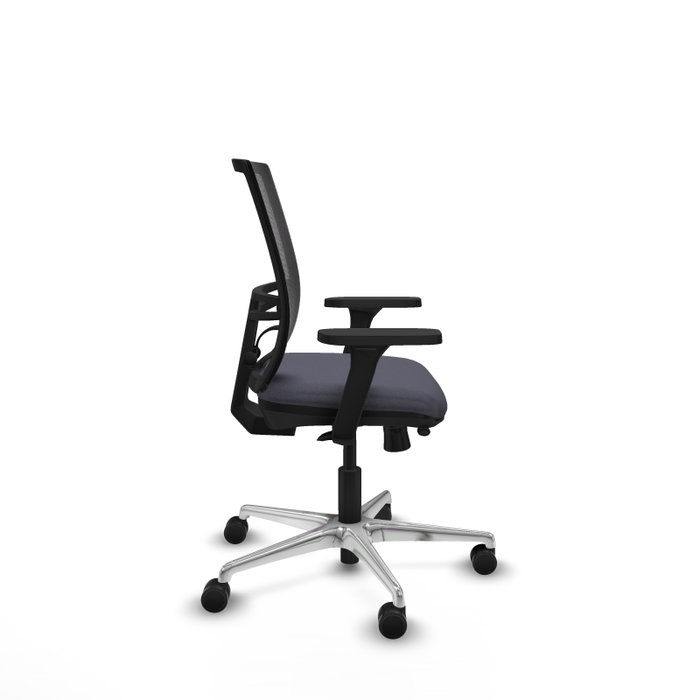PIQUERAS Y CRESPO Silla de oficina Yunquera con mecanismo Sincro/Traslack, Gris oscuro y Negro