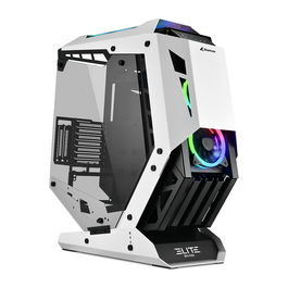 Sharkoon ELITE SHARK CA700 negro/blanco, con panel lateral de cristal templado