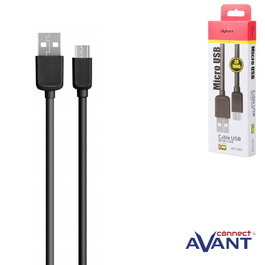 AVANT CONNECT Cable de Carga Avant Micro USB a USB de 1 Metro, 2 Amperios, para Carga Rápida de Smartphones y Tabletas - Negro
